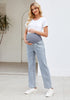Roadknight Blue For Women's Maternity Plus Size Vintage All Season Mom Jean Ankle Pant