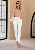 Off-white Women's Classic Stretch Pants Trouser Skinny High Waist Denim Jean