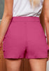 Hot Pink Women's High Waist Cargo Pocket Skirt Y2K Short