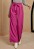 Magenta High Waisted Straight Leg Active Pants for Women