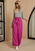 Magenta High Waisted Straight Leg Active Pants for Women