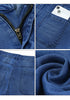 Darkness Blue 2025 Women's High Waisted Long Denim Wide Leg Pockets Cropped Pants Jeans Trouser