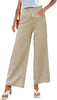 Almond Milk Women's High Waisted Straight Leg Wide Leg Y2K Jeans Pants