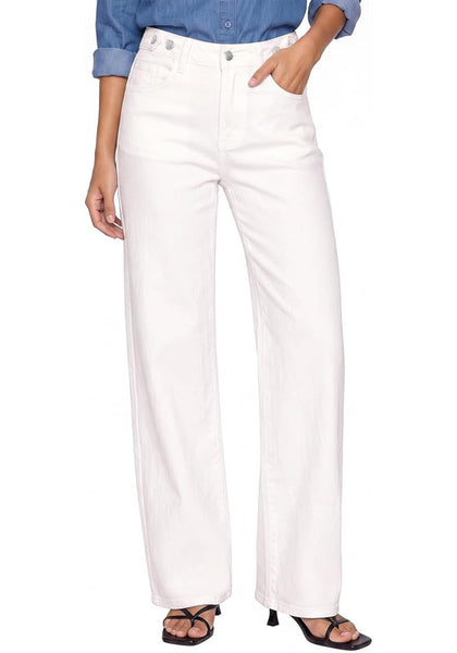 GRAPENT Women's High Rise Wide Leg Jeans | Stretchy Denim, Adjustable Cinch Waist, 30" Inseam, 90s Baggy Straight, Everyday Dressy Casual