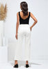 White Womens Flare Jeans High Waisted Wide Leg Baggy Jean for Women Stretch Denim Pants