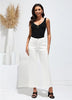 White Womens Flare Jeans High Waisted Wide Leg Baggy Jean for Women Stretch Denim Pants
