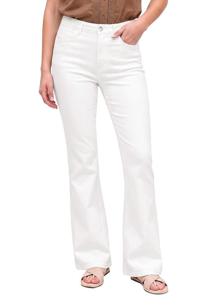 GRAPENT Women's Trendy High Rise Flare Jeans | Stretchy Denim, Wide Leg, 30.5" Inseam, 90s Retro, Business Casual & Everyday Wear