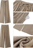 Light Taupe Relaxed Fit High Waisted Elastic Waist Wide Leg Drawstring Pocket Pant