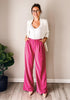 Magenta Women's High Waisted Wide Leg Business Work Pants