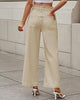 Almond Milk Women's High Waisted Straight Leg Wide Leg Y2K Jeans Pants