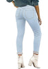 Powder Blue Women's Denim High Waisted Skinny Stretch Fleece-Lined Thermal Leggings