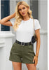 Army Green LookbookStore 2023 Cargo Shorts for Women High Waisted Casual Summer Stretchy Chino Shorts Short Cargos Colored Jeans