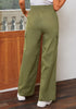 Bay Leaf Women's Brief Elastic Waist Wide Leg Cargo Pants Stretch Loose Pants Y2K