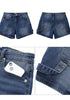 Nightfall Blue Women's High Waisted Distressed Denim Jeans Stretchy Summer Casual Shorts