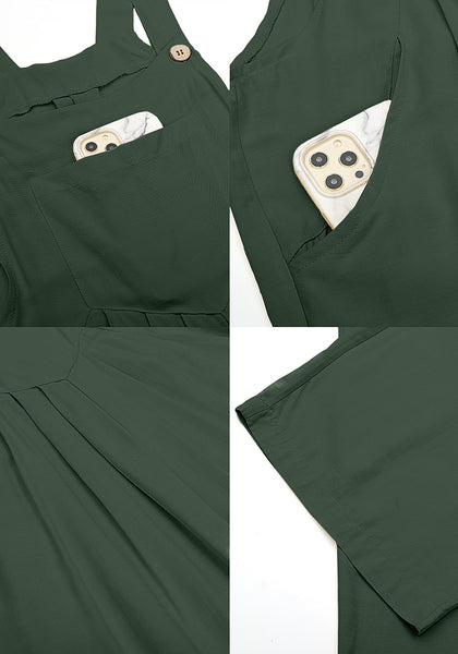 Evergreen Women's Vintage Summer Outfits Loose Wide Leg Overalls