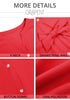 True Red Women's Short Sleeve Office Blouse Button-Down Shirts