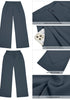 Folkstone Gray Women's High Waisted Wide Leg Business Work Pants