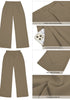 Khaki Women's High Waisted Wide Leg Business Work Pants
