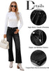 Washed Black Women's Straight Leg Pull On Denim Pant High Waisted Stretch