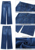 Darkness Blue Women's Stretchy Pull On Jeans High Waisted Denim Pants