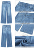 Medium Blue Women's Stretchy Pull On Jeans High Waisted Denim Pants