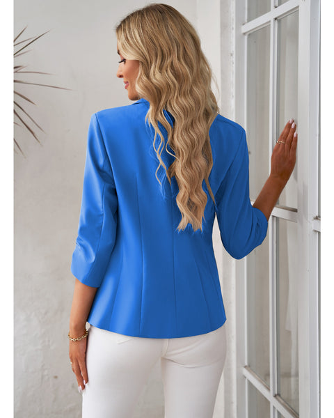 LookbookStore Blazers for Women Suit Jackets Dressy 3/4 Sleeve Blazer Business Casual Outfits for Work