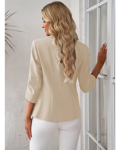 LookbookStore Blazers for Women Suit Jackets Dressy 3/4 Sleeve Blazer Business Casual Outfits for Work