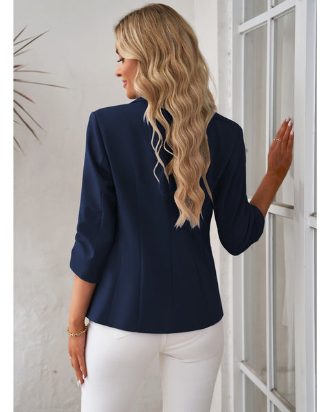 LookbookStore Blazers for Women Suit Jackets Dressy 3/4 Sleeve Blazer Business Casual Outfits for Work