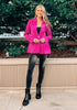Lilac Rose Women's Classic Twill Loose Fit Business Casual Blazer