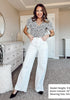 Ivory White Women's High Waisted Denim Jeans Wide Leg Baggy Denim Pants