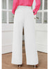 Off White Women's High Waisted Wide Leg Business Work Pants