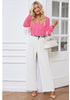 Off White Women's High Waisted Wide Leg Business Work Pants