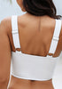 LookbookStore Tankini Tops for Women Cut Out Long Bikini Top Twist Knot Padded Adjustable Swimsuit Tops Only Resort Wear