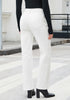 Cream White Trendy Wide Leg Jeans for women Chic High Waisted Stretchy Button Front Denim Pants