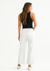 Ivory White Women's High Waisted Denim Wide Leg Jeans Pants Trouser