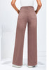 Pecan Brown Women's High Waisted Denim Jeans Wide Leg Baggy Denim Pants