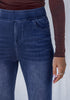 Reef Blue Washed Women's Stretch Slim Jeans High Waist Versatile Fashion Jeans Trousers Jeans
