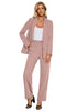 Misty Rose Women's Business Casual 2 Piece Blazer Jacket Straight Leg High Waisted Pants Suits