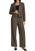 Dusky Green Women Business Casual Outfit Button Front Long Sleeve