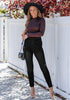 Black Washed Women's Stretch Slim Jeans High Waist Versatile Fashion Jeans Trousers Jeans