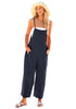 Women's Casual Cotton Sleeveless Jumpsuit Adjustable Strap One-Piece Overalls