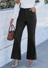 Black  Women's High Quality Corduroy Pants High Waist Winter Flared Pants Carry Pockets