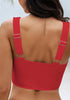Women's Swimwear Tops Padded Knot Twist One Piece Swimsuit Adjustable Strap Tankini Tops