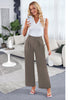 Taupe Gray Women's High Waisted Wide Leg Business Work Pants