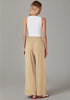 Latte Relaxed Fit High Waisted Elastic Waist Wide Leg Drawstring Pocket Pant