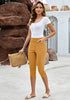 Golden Glow Women's Capri High Waisted Pant Skinny Fit Pocket Stretch Legging Trousers