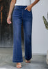 Nightfall Blue Women's Stretchy Pull On Jeans High Waisted Denim Pants