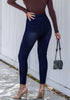 Night Blue Washed Women's Stretch Slim Jeans High Waist Versatile Fashion Jeans Trousers Jeans