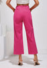 Hot Pink Women's High Waisted Denim Wide Leg Jeans Pants Trouser