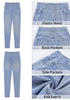 Seaside Blue Washed Women's Stretch Slim Jeans High Waist Versatile Fashion Jeans Trousers Jeans